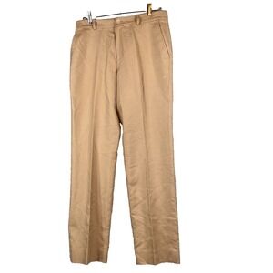 Lauren Ralph Lauren Womens 6P Pants Flat Front Khaki Lined Super Soft Silk Blend